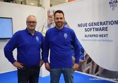 Jan Peters and Gerald Ravensbergen of Alfa Pro IT. They promoted their Alfa Pro Next software for the first time at the fair.